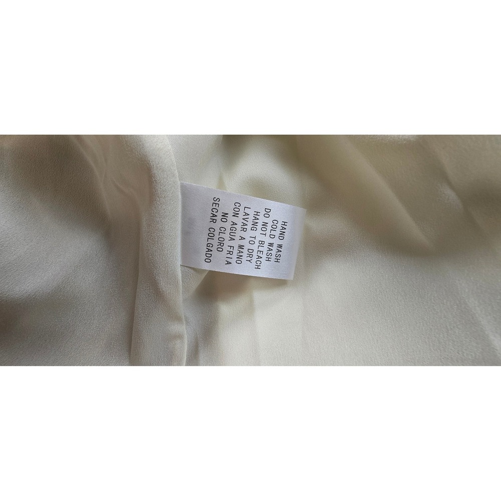 EB Luxe Los Angeles Cream Smocked Strapless Dress Cotton Stitch LS1820 LARGE - Picture 12 of 12